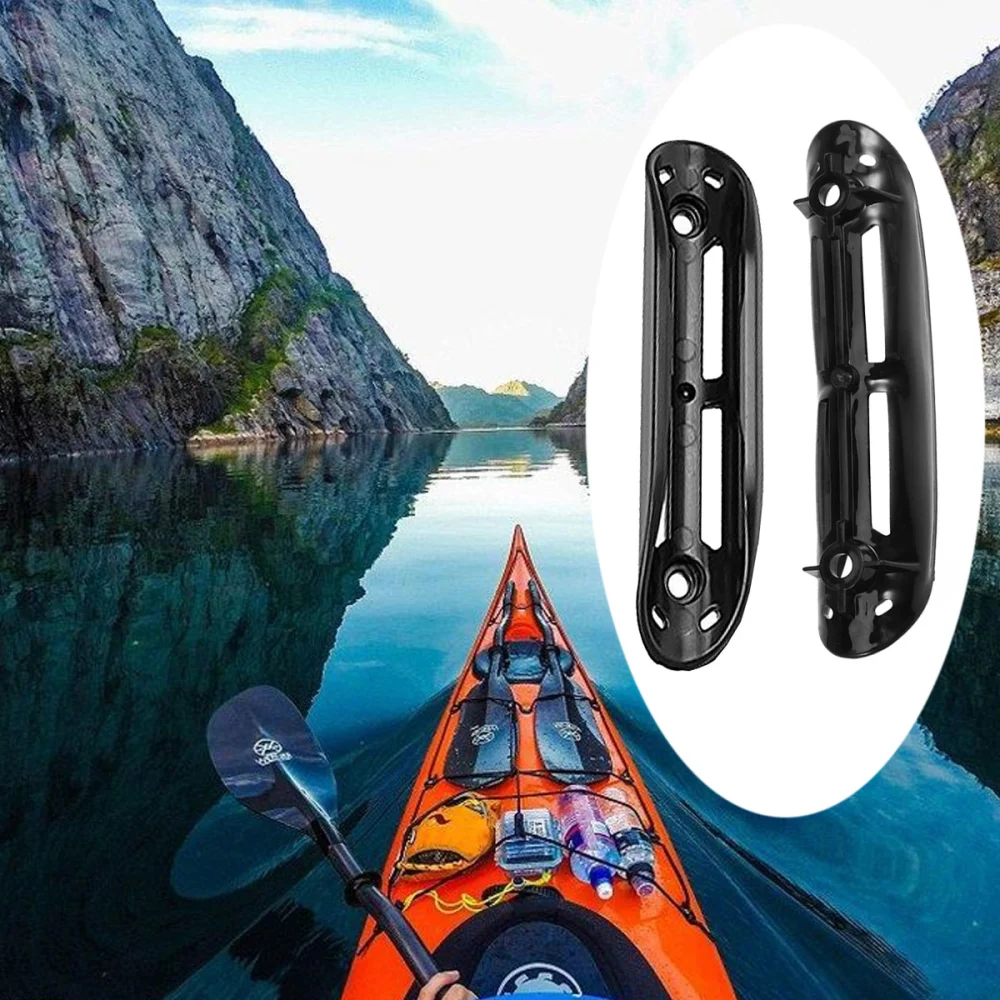 2 Pcs Kayak Paddle Holder Clips Kayak Accessories Deck Mounted Universal Plastic Paddle Holder Clip Fishing Net Clip (Black)