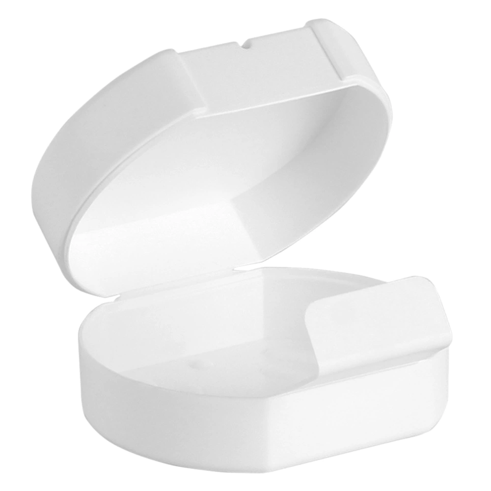 3pcs Sealed Portable Soap Boxes with Lid Waterproof Soap Holder Round Creative Soap Dish for Bathroom Travel (White)