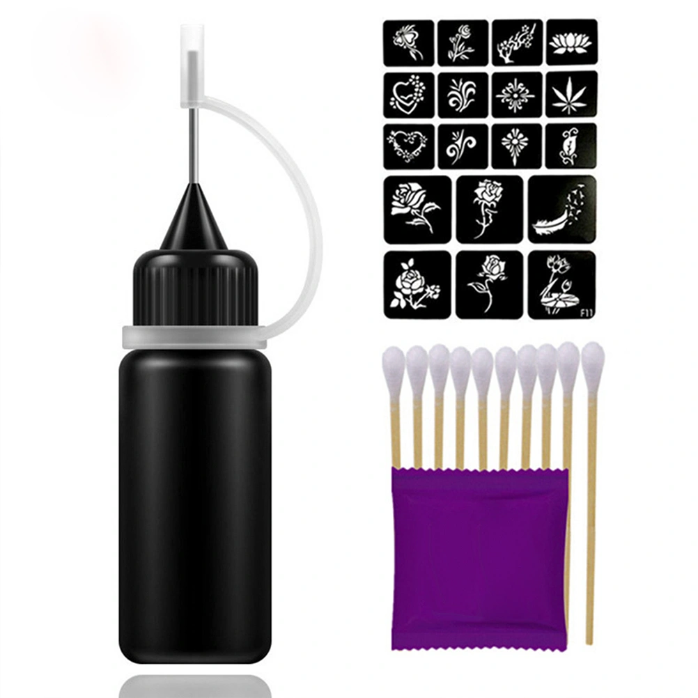 1 Pc 10x4cm 10 ml Ink Blue Fruit Juices Body Paint Pigment Eyebrow Temporary Makeup Ink