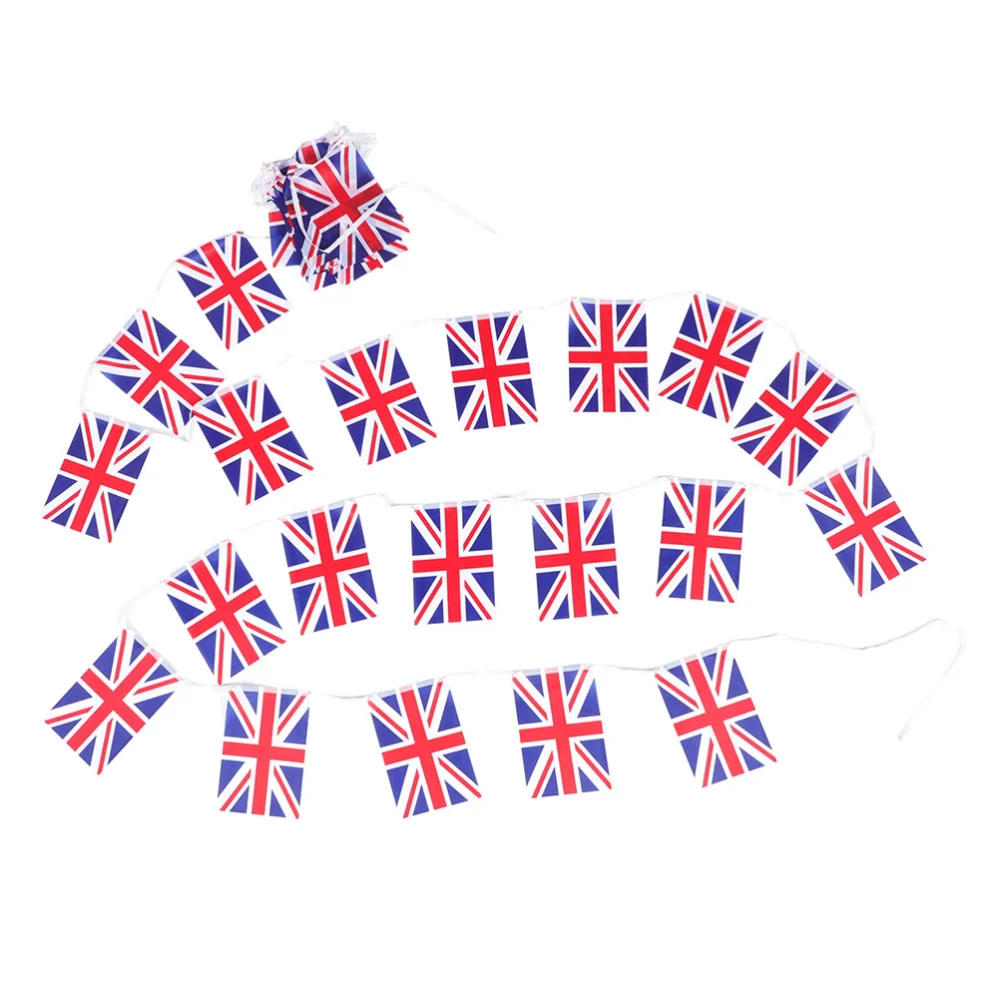 British Union Jack Full Flag Patriotic Themed Bunting Banner Hanging Pendant