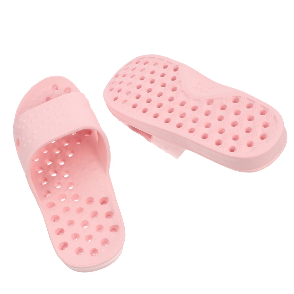 1 Pair Open Toe Home Shower Slippers Bathing Slippers Hollow Draining Slipper