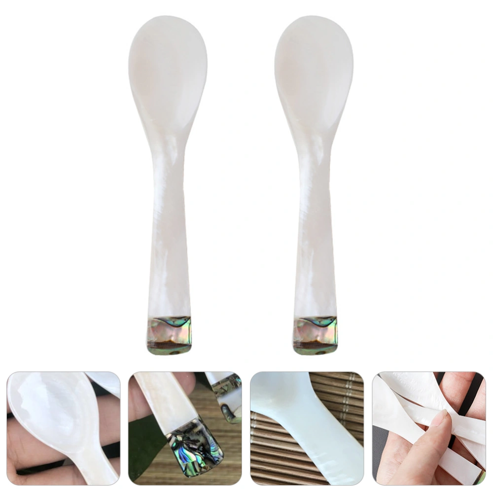 2pcs Shell Coffee Spoon Unique Coffee Scoops Ice Cream Spoons Soup Spoons