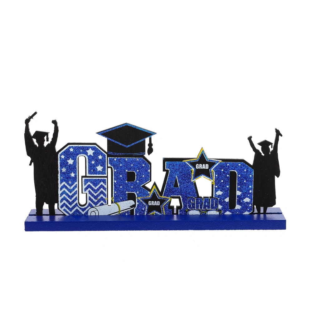 Creative Wooden Adornment Graduation Party Layout Prop Desktop Decoration