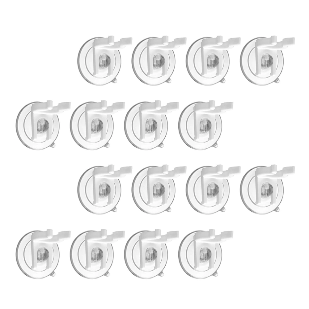 16pcs LED Candle Lamp Suction Clamps Candle Holder Clamps for Home (Transparent)