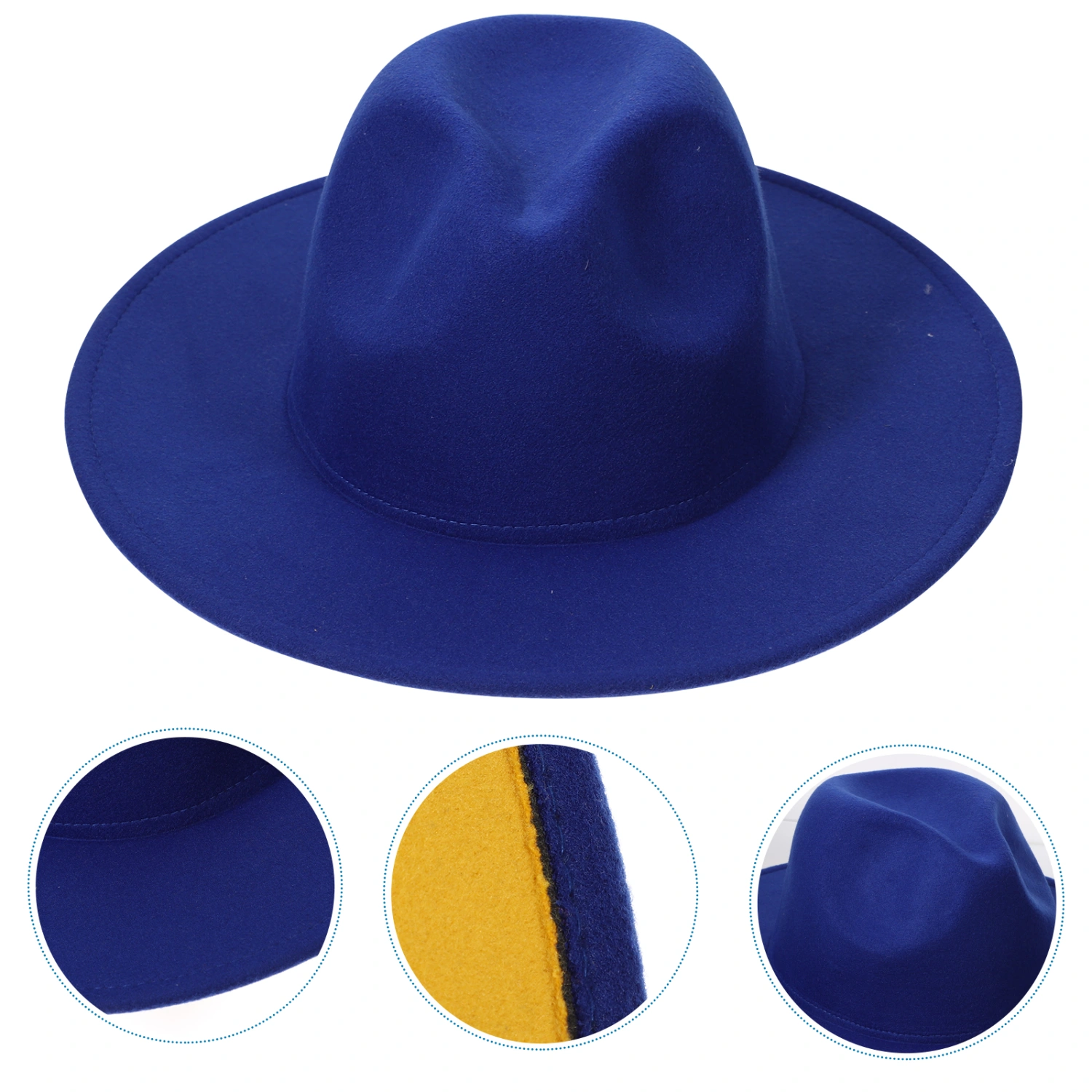 Classic Jazz Hat Fedora Hat Wide Brim Jazz Hat Fashion Hat for Men Women