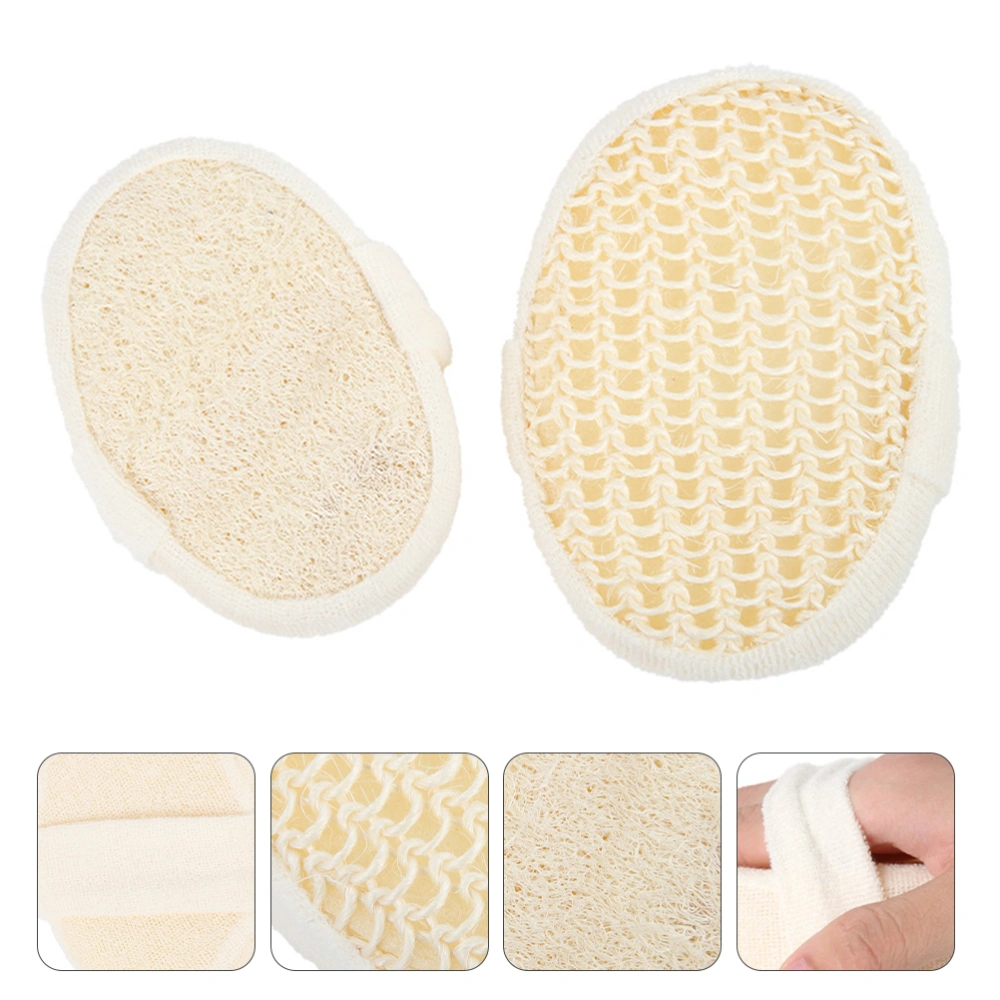 2pcs Loofah Bristle Bath Towels Bath Back Scrubber Sponges Bath Scrubber Brushes