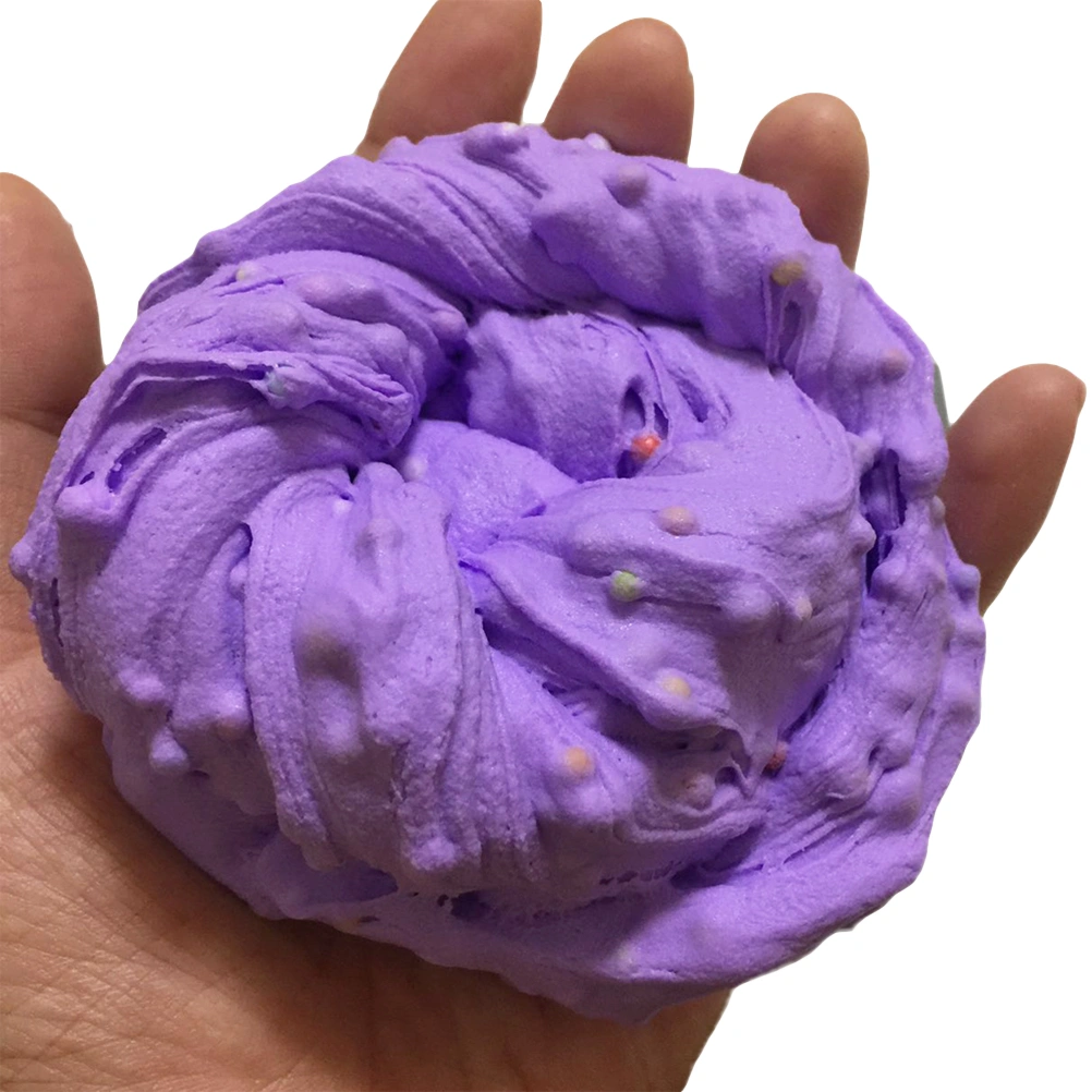 60ml Clay Toys Clay Toys Colorful Beads Snow Mud Fluffy Clay Scented Stress Relief Adult Kids Toys (Purple)
