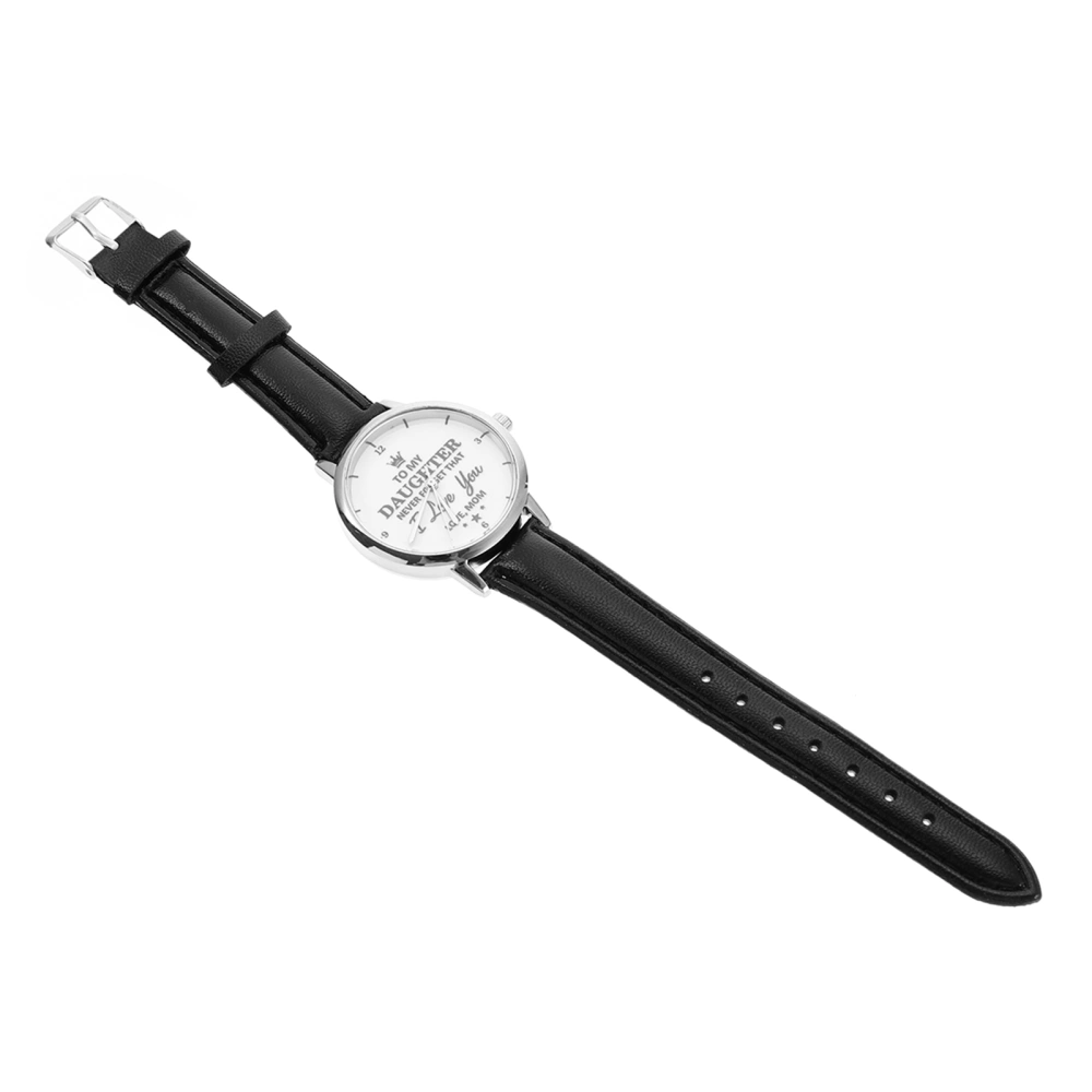 Girls Watch PU Leather Strap Quartz Wrist Watch Creative Watch for Students