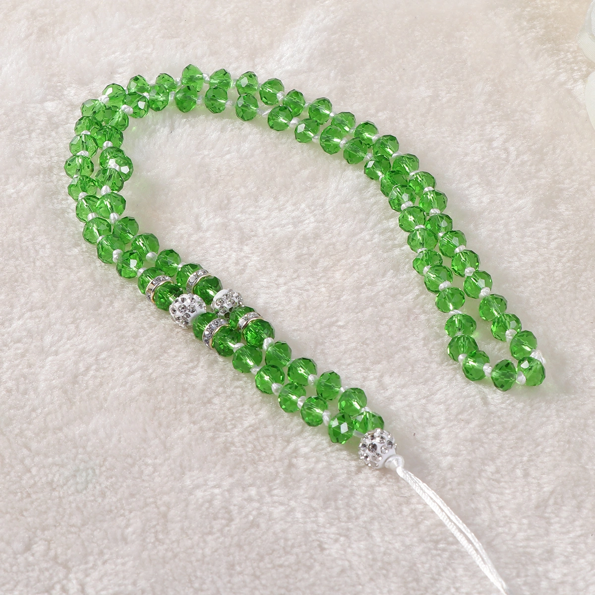 Anti-theft Crystal Chain Anti-lost Mobile Phone Strap Lanyard Phone Neck Hanging Rope Strap Keychain Cord (Grass Green)