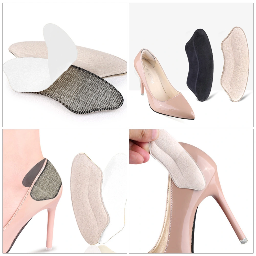 4 Pairs of Lip Shaped Heel Pads Comfortable High Heel Cushions Heel Stickers