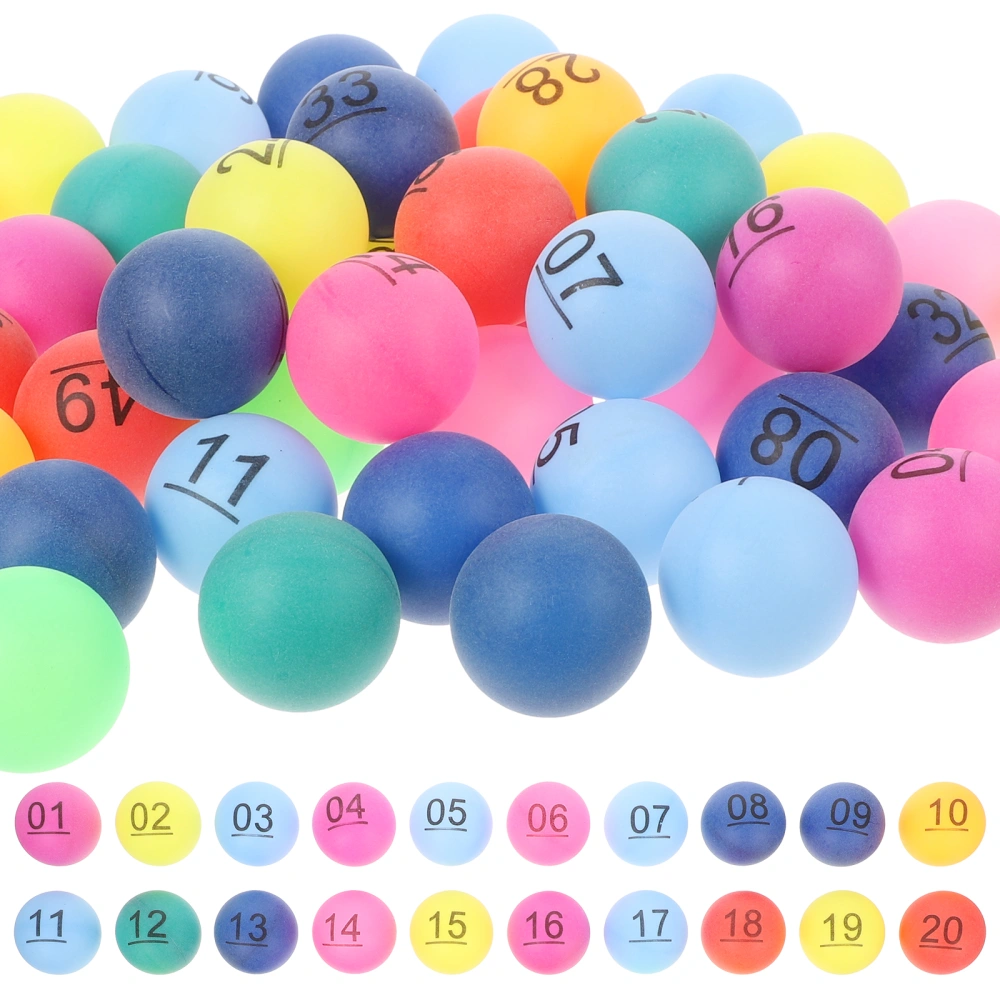 1 Set of Colorful Lottery Game Balls Party Activity Props Numbered Game Balls Props