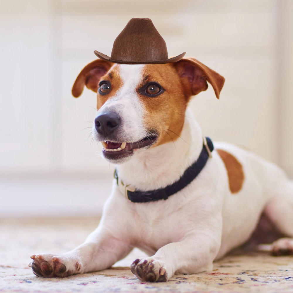 Dog Cat Cowboy Hat Pet Cowboy Headwear Halloween Pet Cosplay Accessories