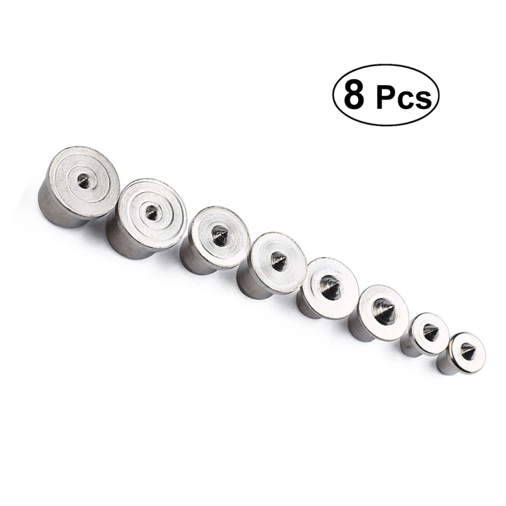 8 Pcs Dowel and Tenon Drill Center Set Transfer Plugs Point 6mm 8mm 10mm 12mm for Panel Furniture Positioning Woodworking Log Pin Wood Pin Center