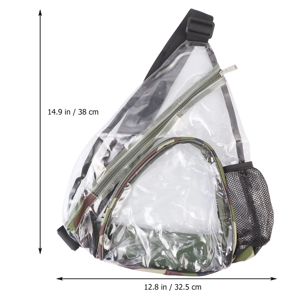 Outdoor Fashion Chest Bag PVC Transparent Waterproof Chest Bag for Men Women (Camouflage)