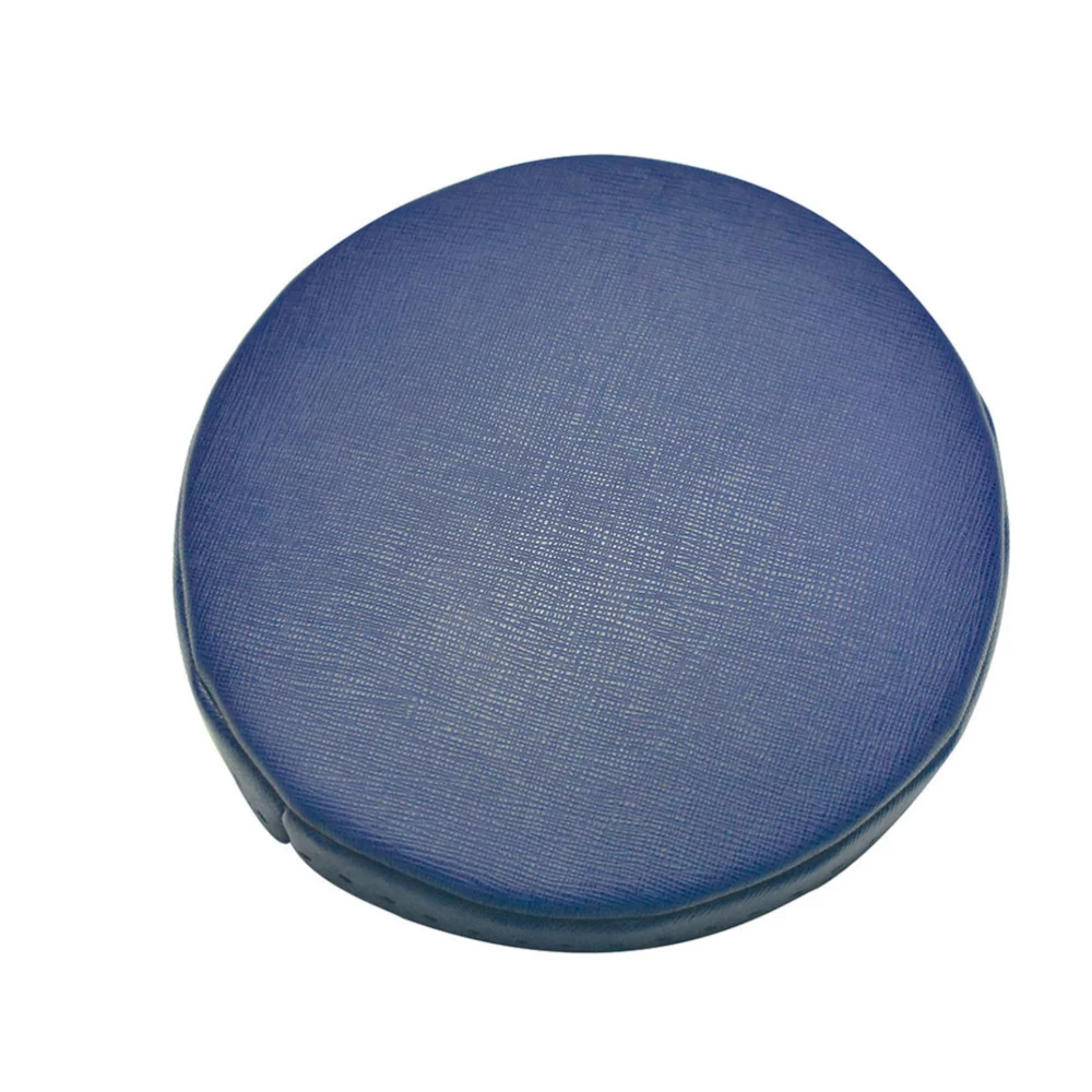 17cm Round PU Leather DIY Sewing Bucket Pouch Base Needle Crochet Gloss Lamination Bottom Handmade Knitting Plate Accessories for Sewing Bag Purse Supplies (Dark Blue)