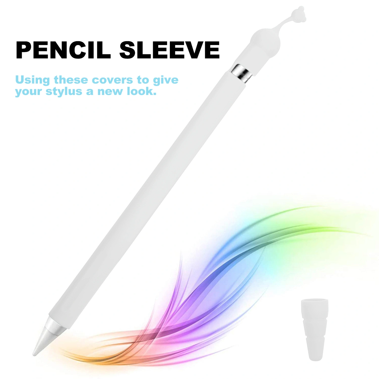 2pcs Pencil Covers Cartoon Pencil Protectors Compatible for Apple Pencil 1