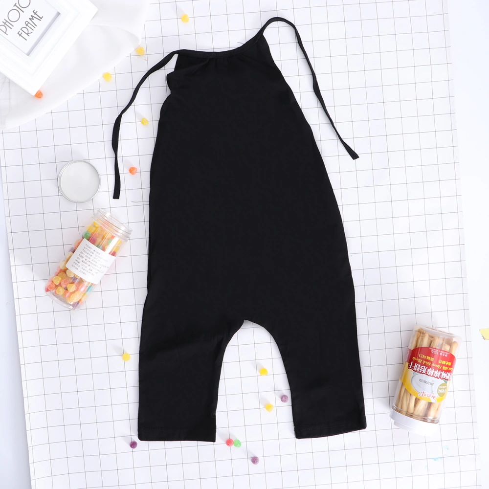 Baby Girls Clothes Strap Romper Jumpsuit Pants Trousers Size 110 (Black)