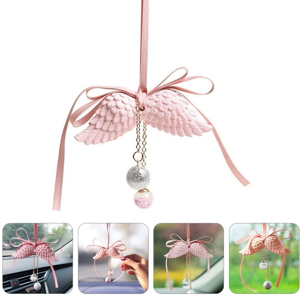 Car Rearview Mirror Pendant Angel Wing Air Freshener Perfume Pendant (Jasmine)