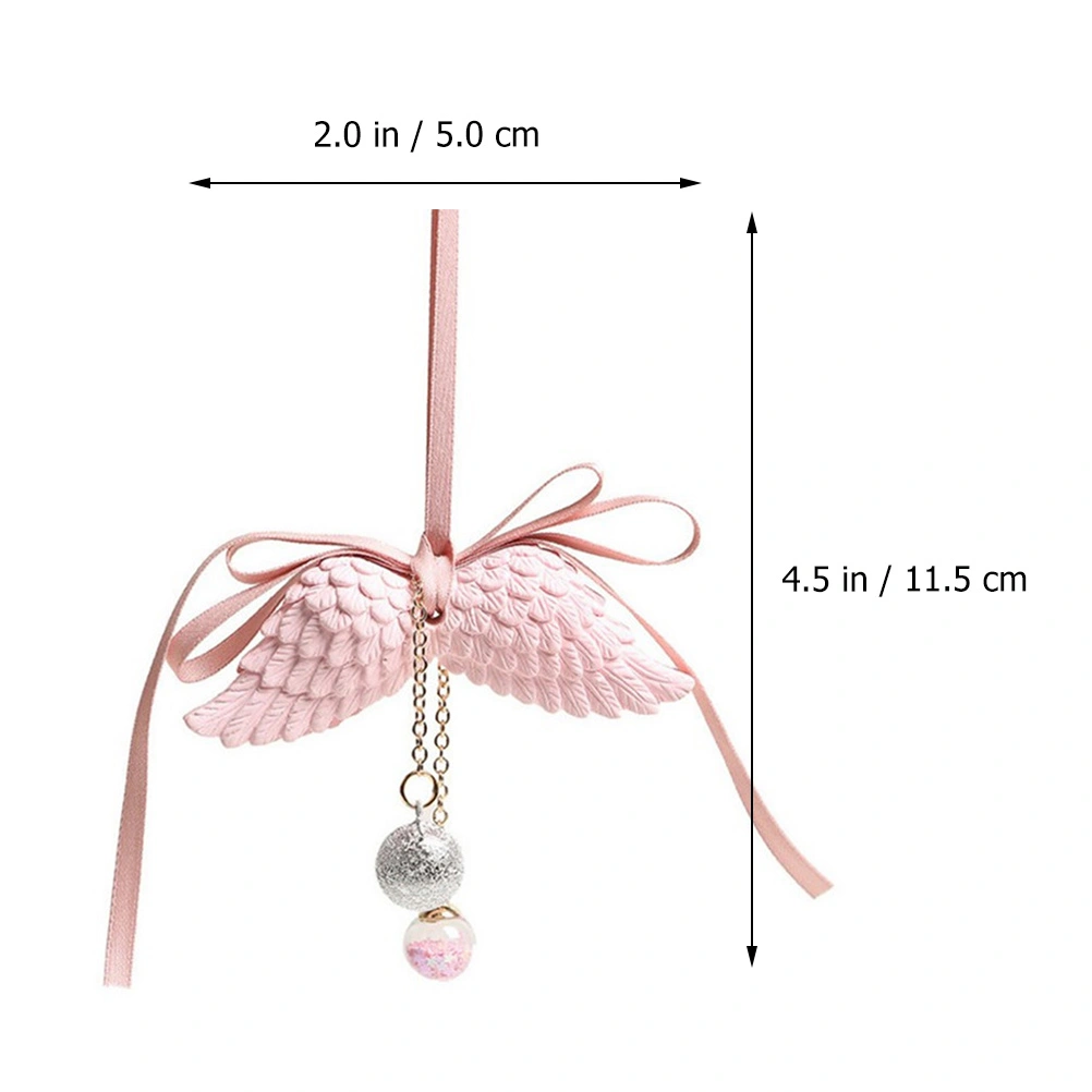 Car Rearview Mirror Pendant Angel Wing Air Freshener Perfume Pendant (Jasmine)