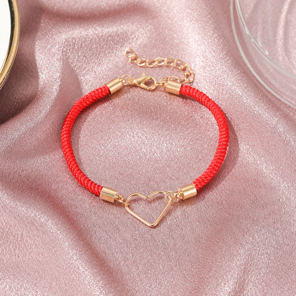 4Pcs Handmade Weaving Bracelet Solid Color Alloy Chain Creative Bracelets