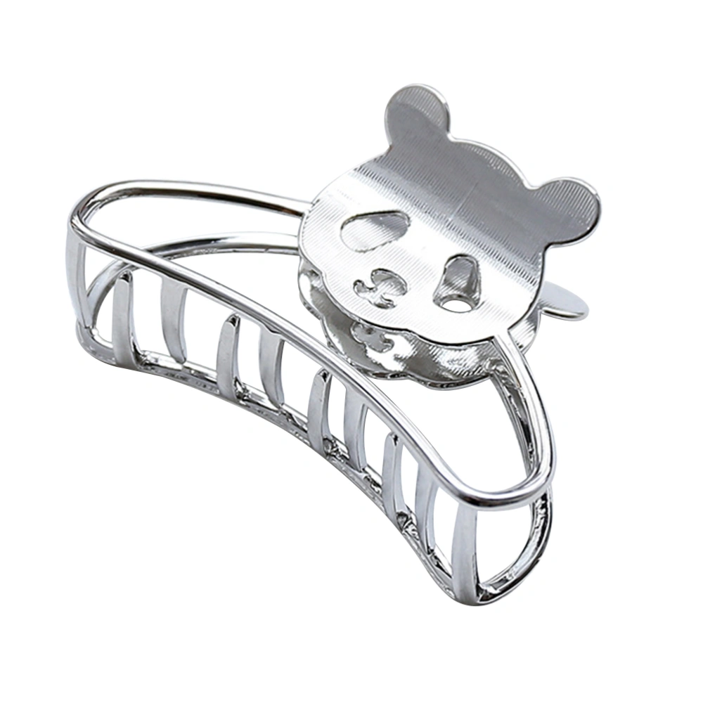 1pc Hair Clip Hair Claw Panda Shape Cartoon Durable Metal Zinc Alloy for Women Girls (White K)