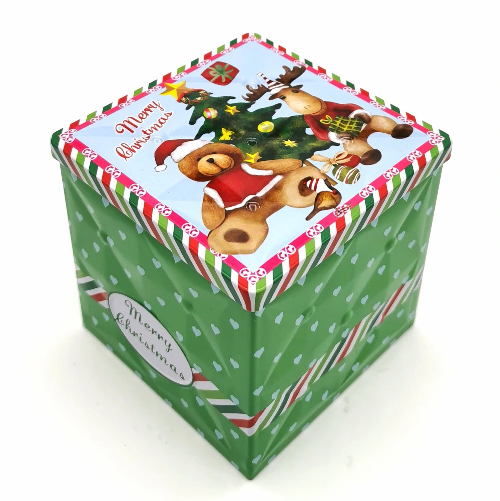 Christmas Theme Apple Wrapping Box Empty Cookie Biscuits Wrapping Box Xmas Gift Box