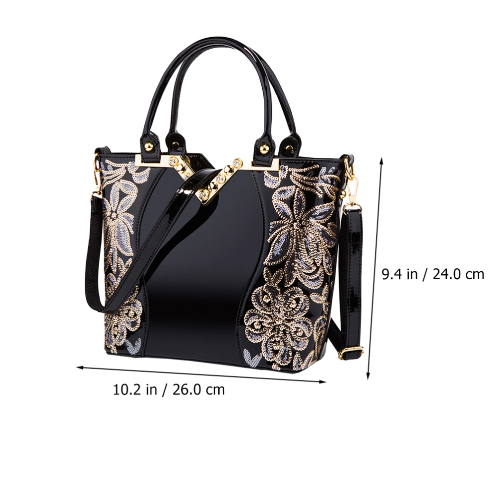 Fashionable Women Handbag Embroidery Design Tote Bag Simple Single-shoulder Bag