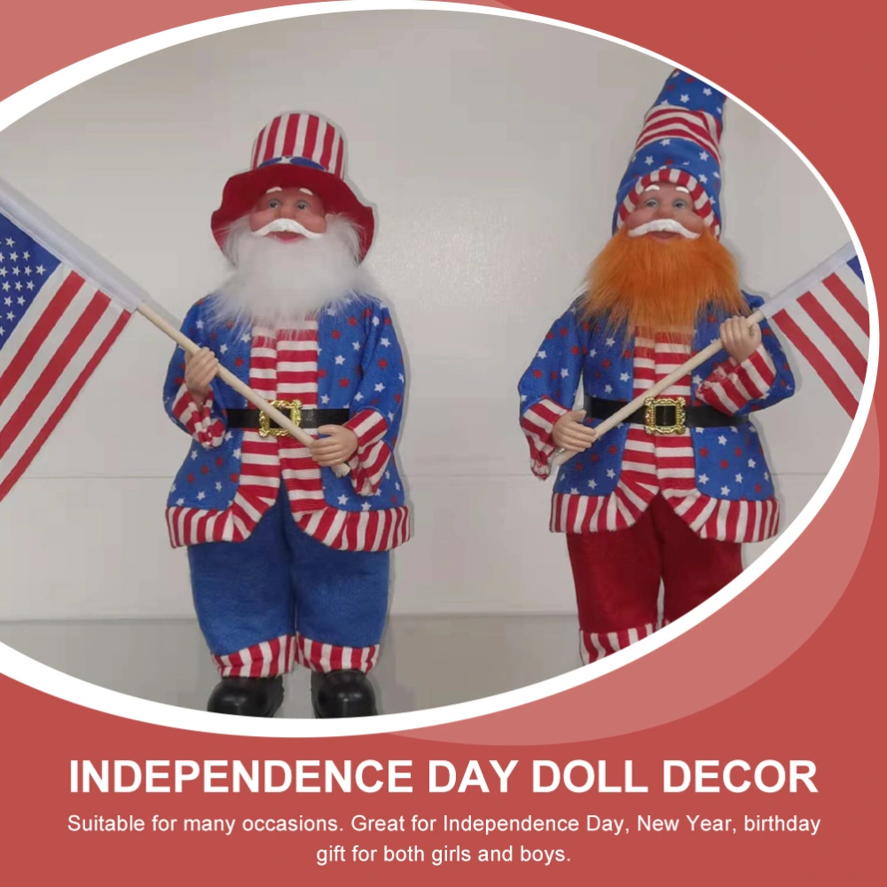 Showcase Display Adorn Independence Day Old Man Doll Ornament Festival Gift