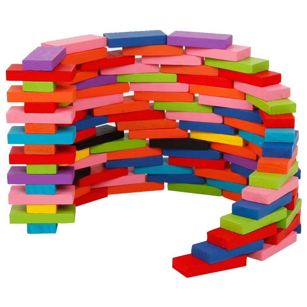 120pcs Domino Blocks Train Toys  Kids Early Educational Dominoes Game Toys