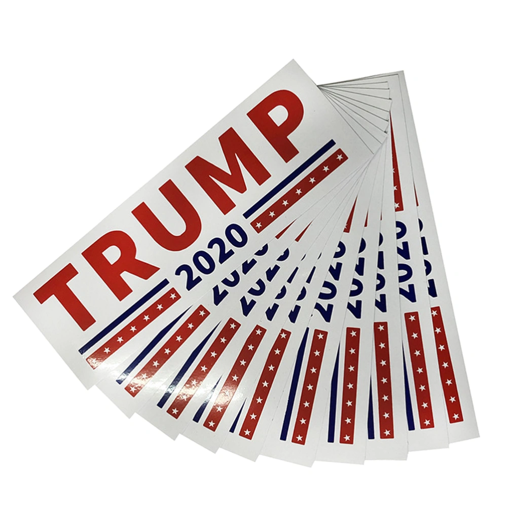 30pcs Creative US President Car Decal 2020 Trump Car Decoration PVC Car Decal (White)