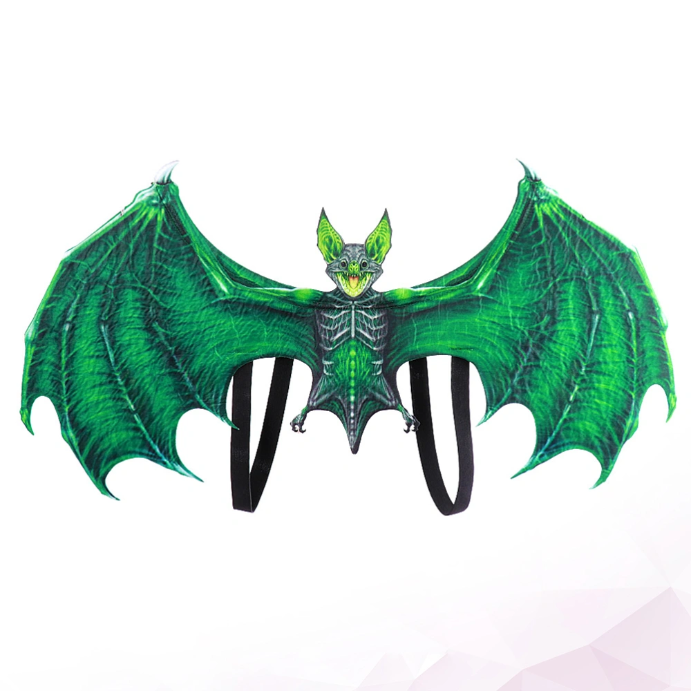 1pc Carnival Halloween Party Props Children Bat Wings Stage Performance Props Halloween Suppplies for Kids and Adults (Green)