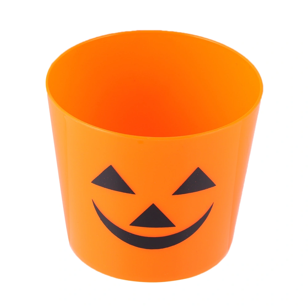 Halloween Candy Wrappers Christmas Gift Bucket Candy Storage Can Creative Gift Box for Home Party Bar Decor(Orange)