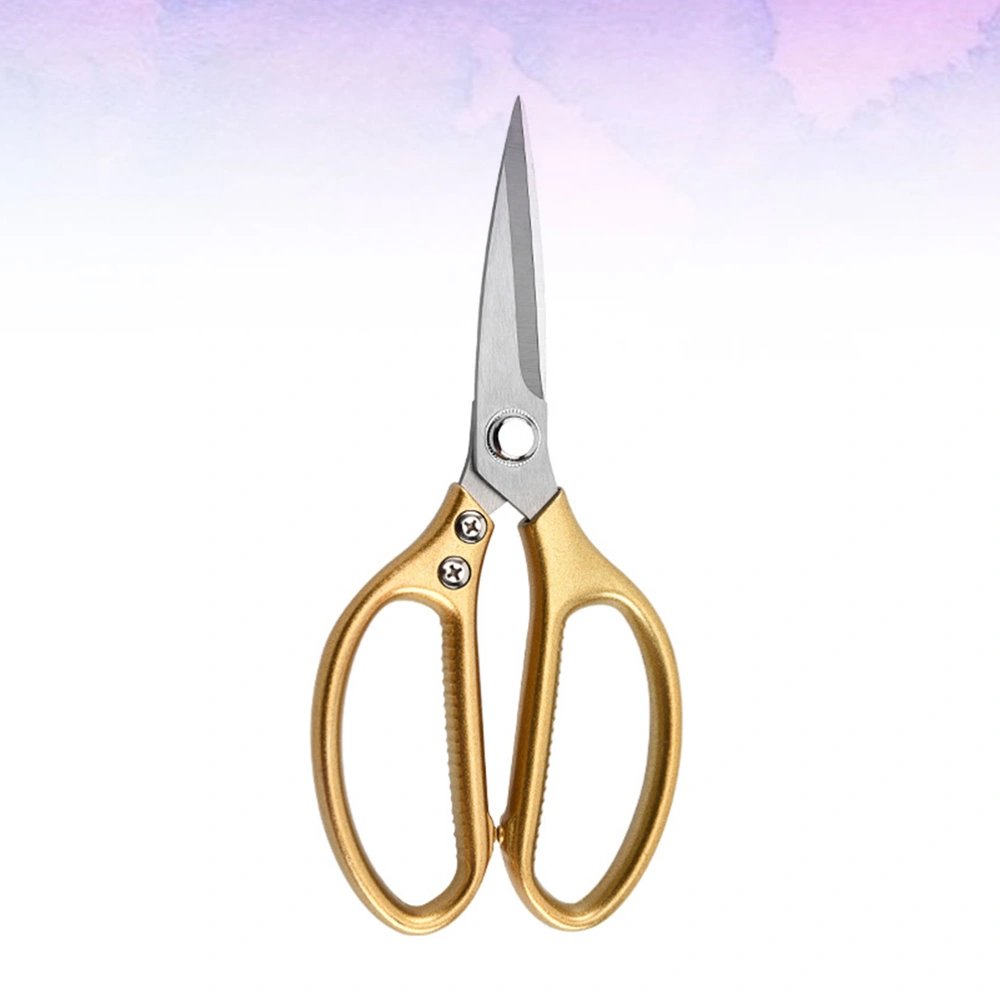 1pc Kitchen Stainless Steel Multifunctional Food Chicken Bone Scissors Shears Heavy Duty for Home (Golden + Silver)