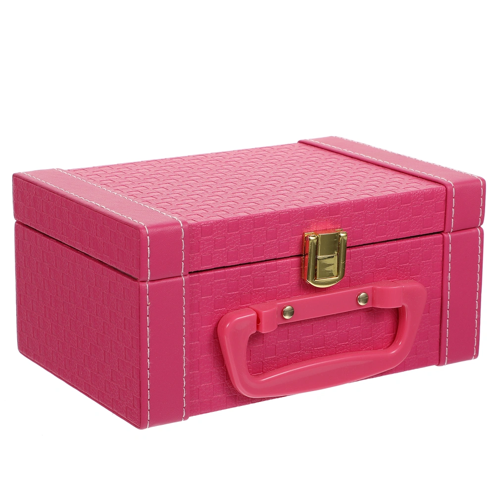 Luxurious Jewelry Box Storage Organizer Make Up Organizing Case (Pink)