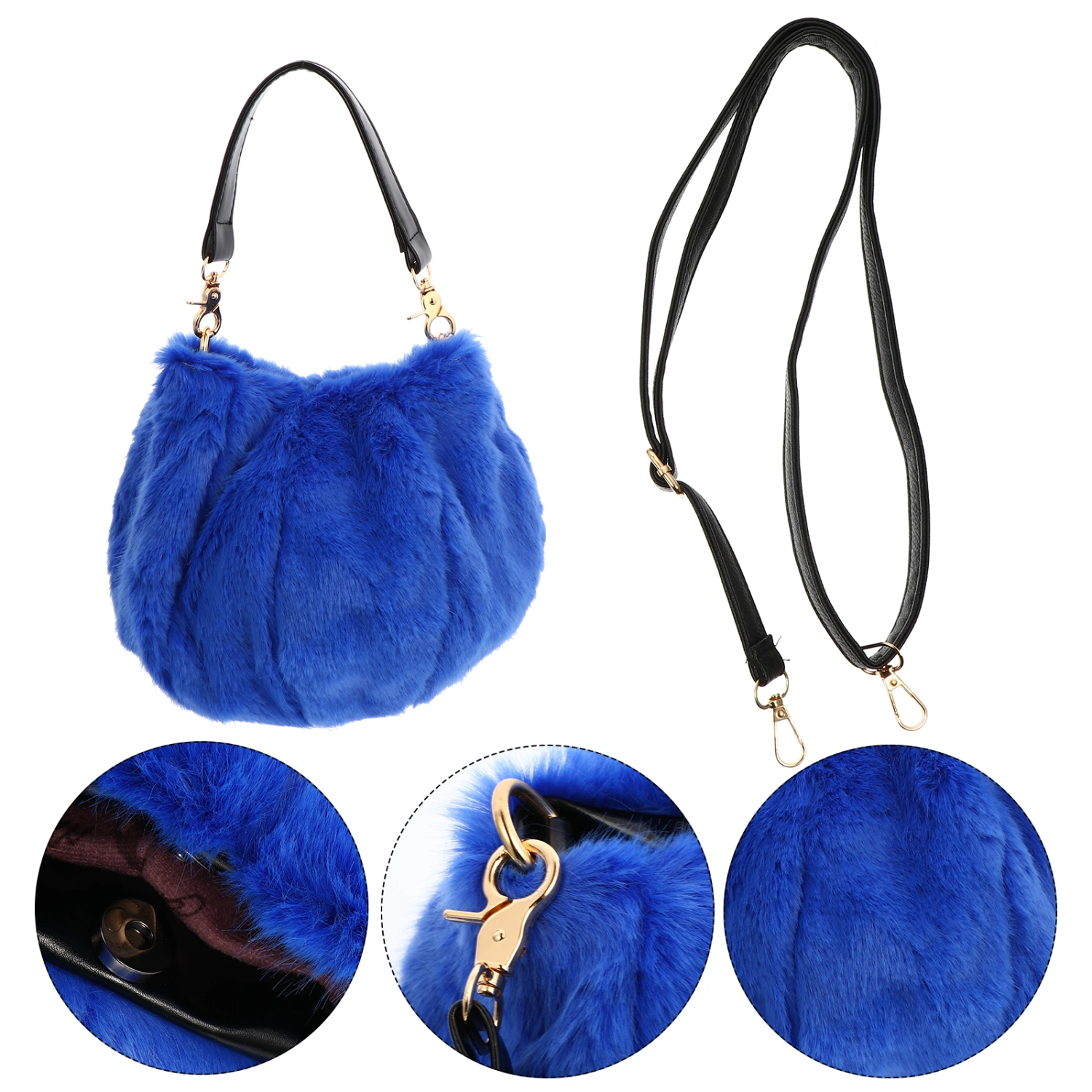 All-Match Women Shoulder Bag Plush Lady Cross Body Chic Shopping Tote Bag