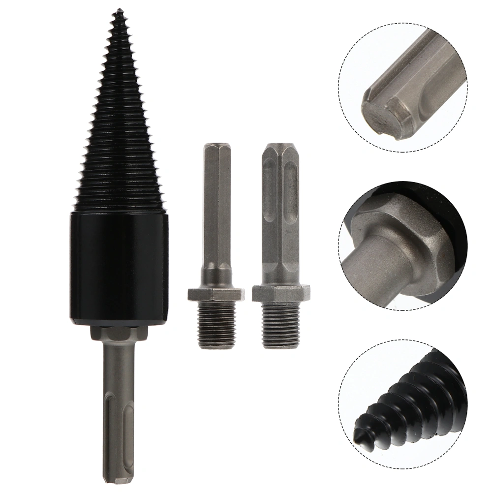 1 Set Wood Splitting Drill Bit High Steel Drill Screw Cone Driver