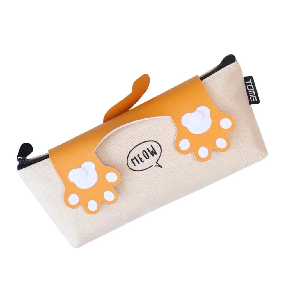 Canvas Pen Bag Canvas Pen Pouch Lovely Pencil Pouch Portable Stationery Pouch