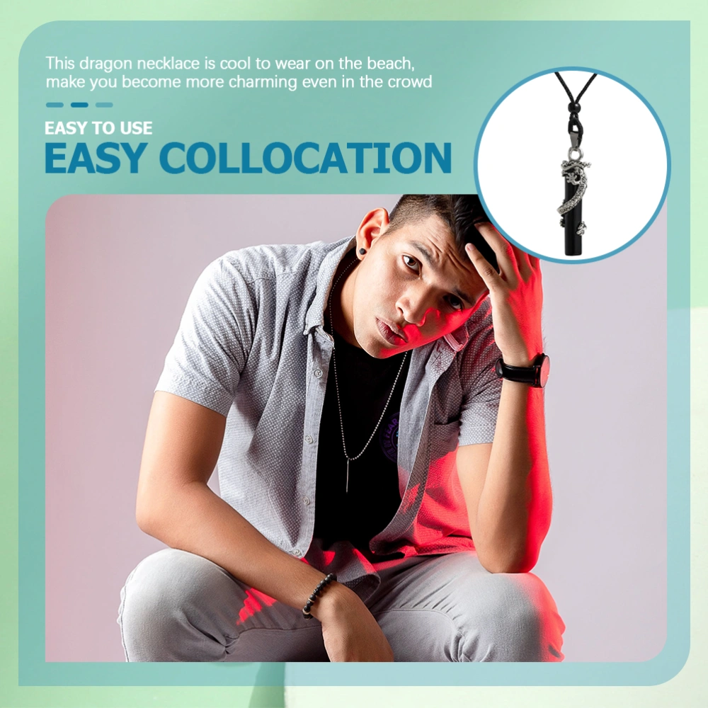 Pillar Dragon Necklace Men Neck Chain Beach Necklace Personalized Neck Jewelry