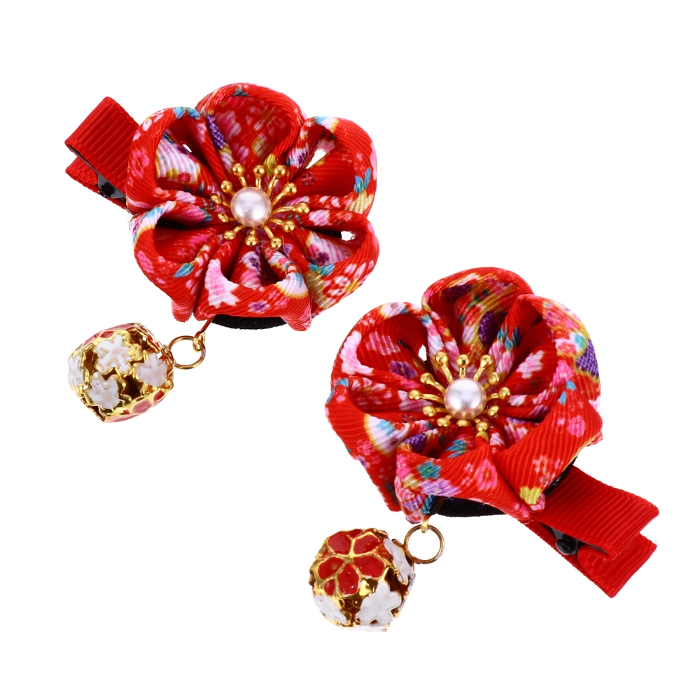 2pcs Japanese Style Hair Ornament Children's Decorative Hairpin for Kids