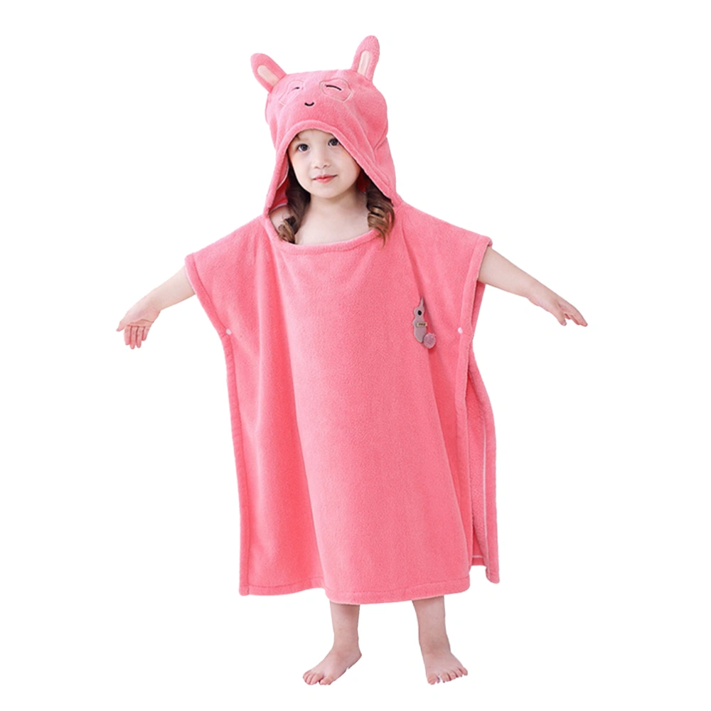 1Pc Cartoon Kids Bath Towel Thicken Children Bath Towel Cloak Coral Fleece Bath Towel Water Absorption Bath Towel with Hooded Hood (Random Color and Type)