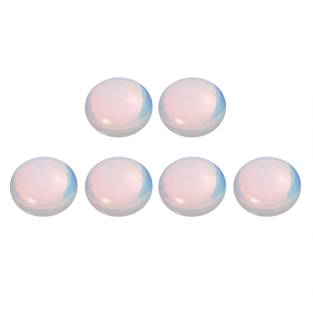 10pcs DIY Opal Kit Flat Bottom Patches Craft Stone Decoration Handmade Jewelry Accessories for Women Girls (6mm)