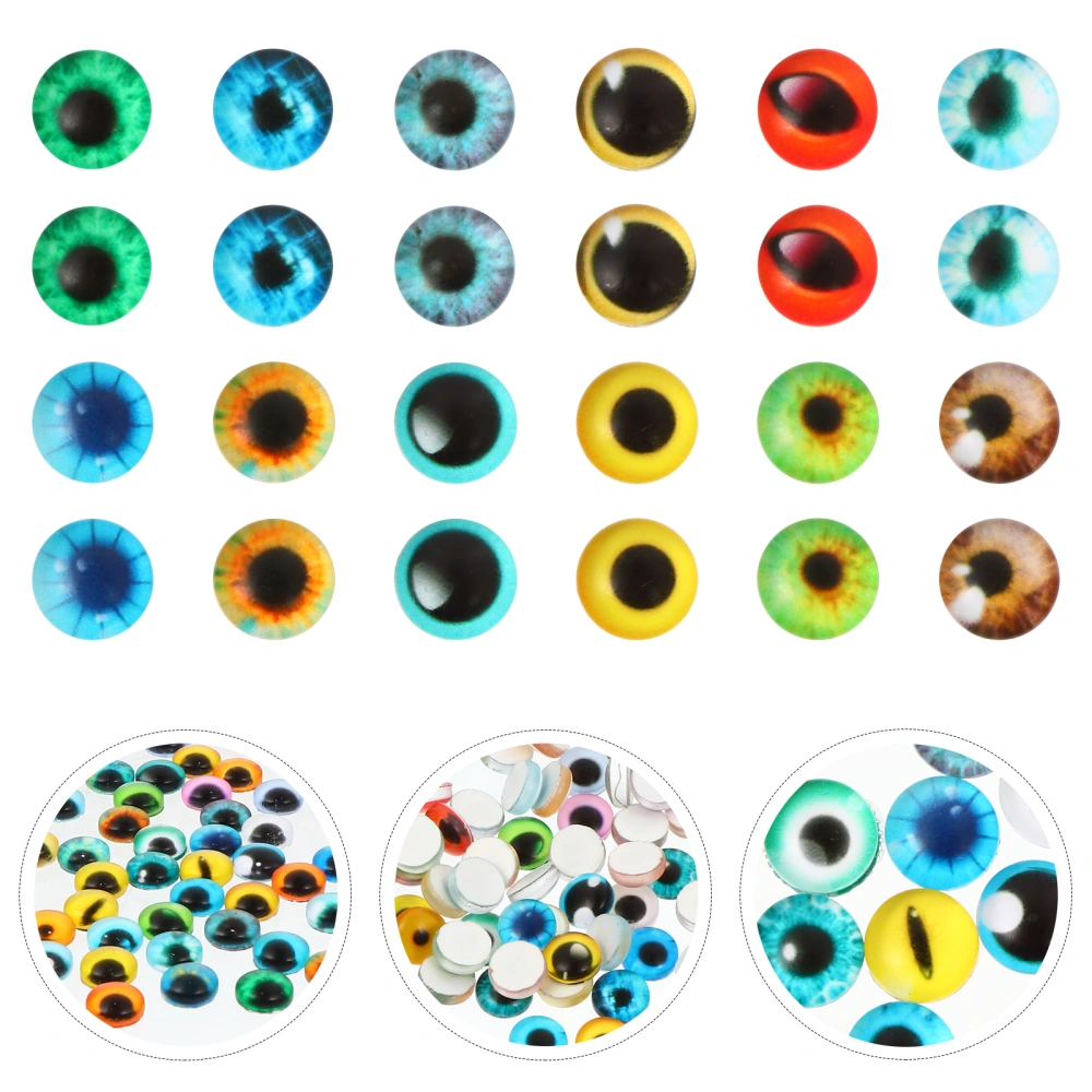 100pcs DIY Doll Eyes Art Eyes Glass Eyes DIY Doll Accessories (Random Color)