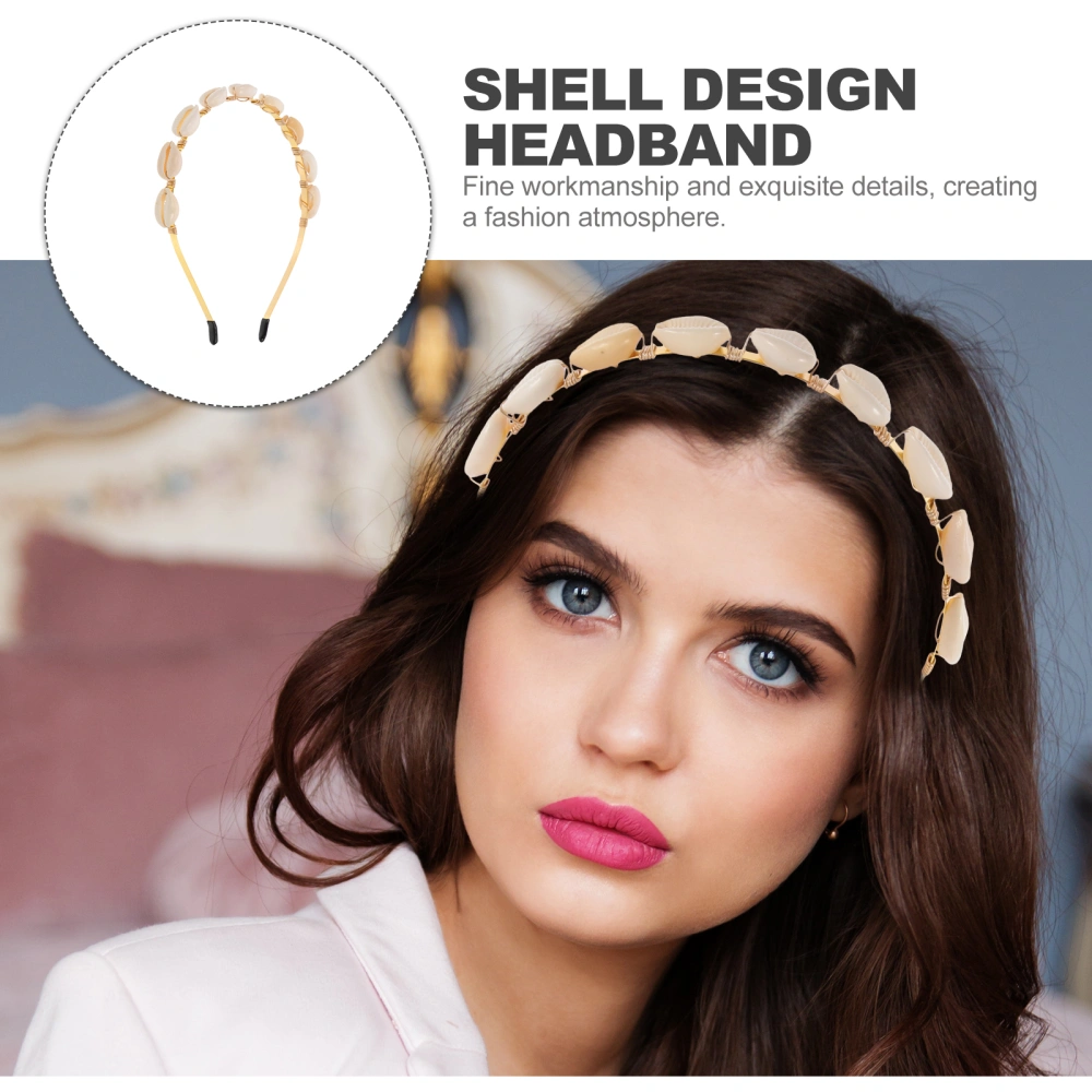 1pc Shell Design Headband Delicate Hair Fashion Head Stylish Holiday Headwear for Women Girls