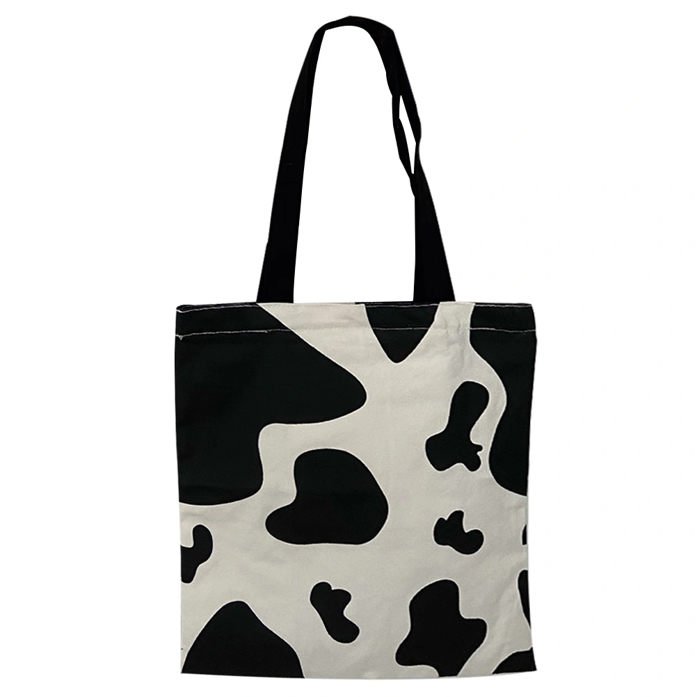 1pc Fashion Canvas Tote Bag Portable Shoulder Canvas Pouch for Lady Girls