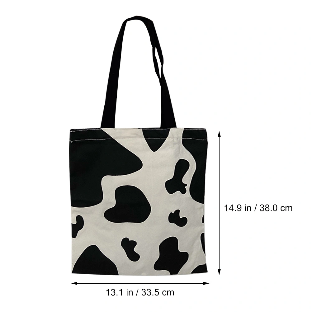 1pc Fashion Canvas Tote Bag Portable Shoulder Canvas Pouch for Lady Girls