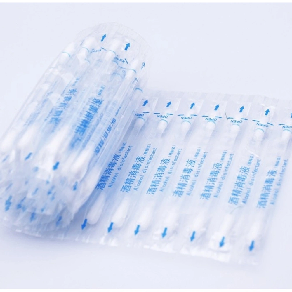 2 Boxes/72pcs Alcohol Cotton Swabs Sterilize Skin Wounds Supply Disinfecting Cotton Swab Skin Wound Object Sterilization for Outdoor