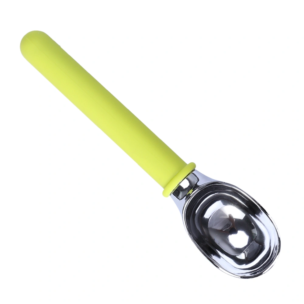 Zinc Alloy Ice Cream Scoop Cookie Spoon Mashed Potato Spoon with ABS Handle (Green)