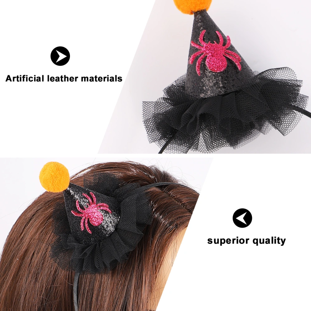 1 Set 2Pcs Halloween Party Cosplay Pointed Hat Devil Hairband Halloween Hairband