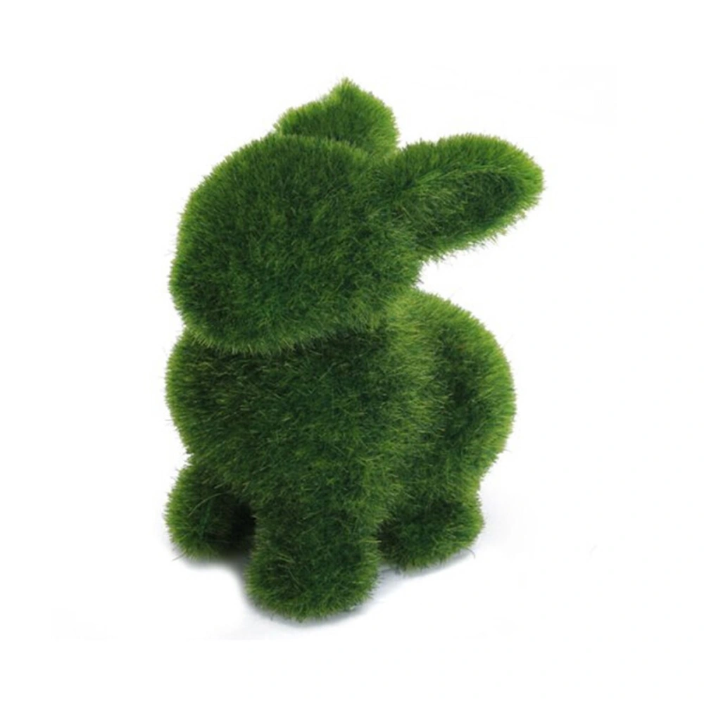 Artificial Grass Animal Turf Handicraft Decorations Creative Gift for children (Rabbit)