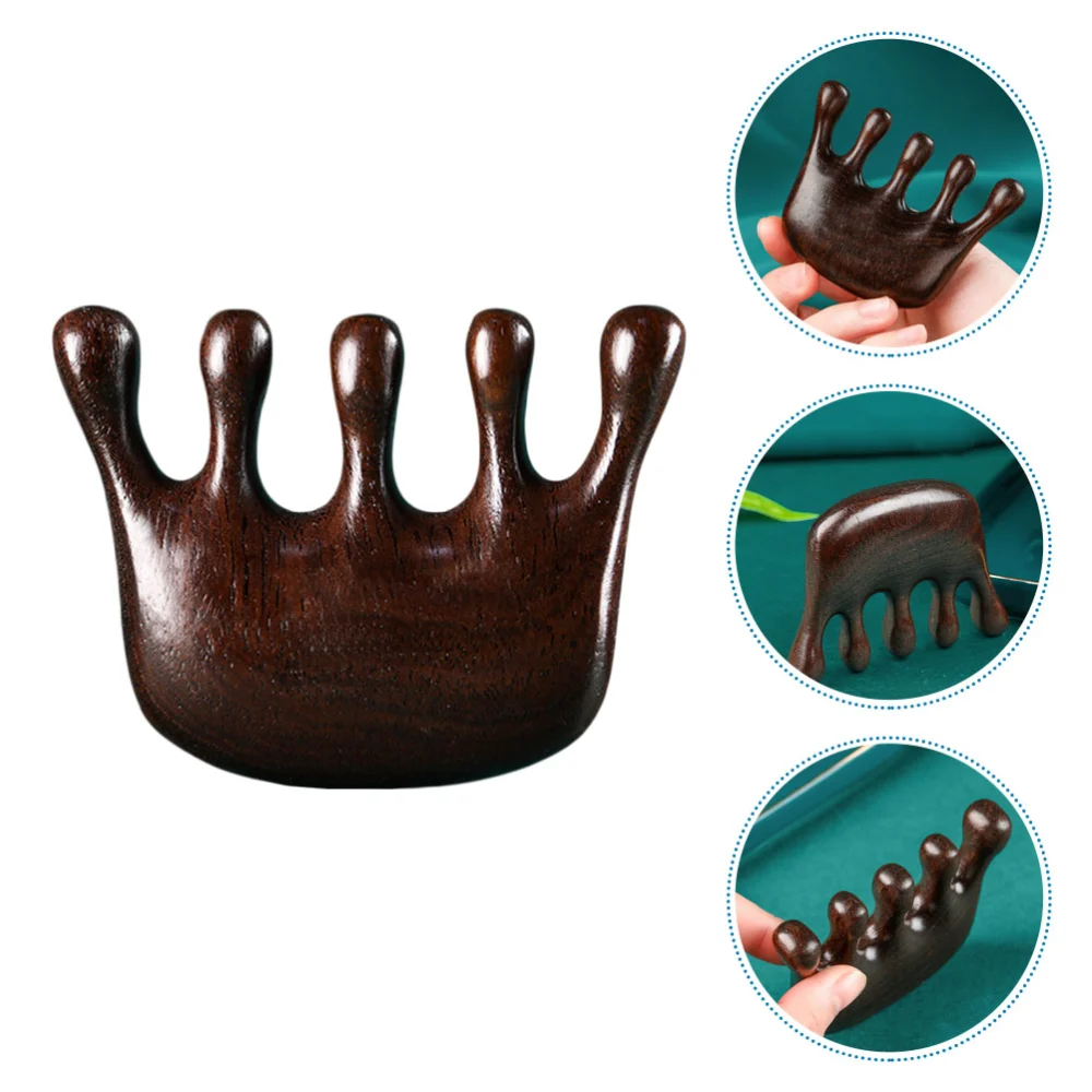 Wooden Massage Comb Wide Tooth Comb Scalp Massage Comb for Home Travel